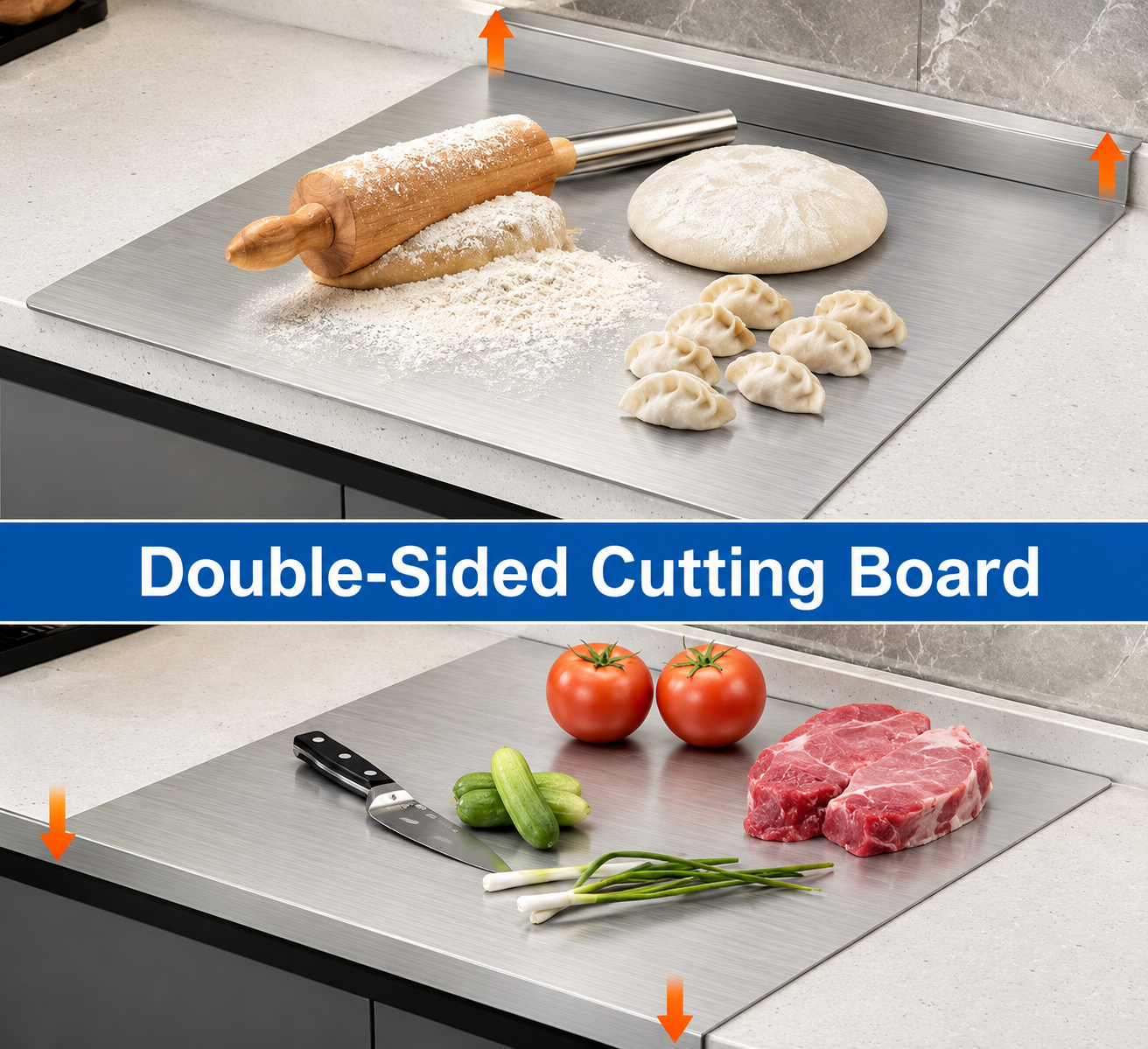 Premium Stainless Steel Cutting Board